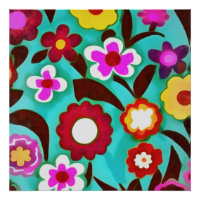 Colorido Groovy Setentis Resumen Floral