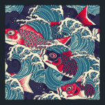Póster Colorido japonés Koi/carpa de pescado en la marea<br><div class="desc">Colorido japonés Koi/carpa pescado en la ola sin fisuras de patrón pez,  arte,  patrón,  japonés,  pop,  sin costura,  abstracto,  diseño gráfico,  asiático,  carpa,  papel,  ola,  viento,  fondo,  fondo,  personalizado,  celebración,  niños,  color,  colorido,  vintage,  ilustracion,  retro, </div>