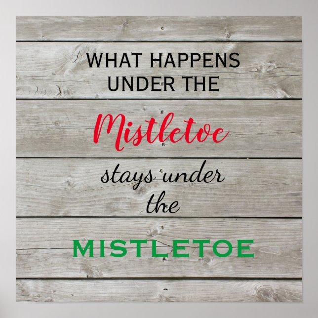 Póster Colorido Mistletoe Holiday (Frente)