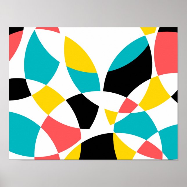Póster Colorido, moderno, moderno, moderno, fresco, único (Frente)