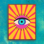 Póster Colorido Ojo Funky Mal<br><div class="desc">¡Funky poster de los ojos malignos,  listo para protegerse de las malas vibraciones y traer color a sus paredes!</div>