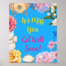 Póster colorido ponerse bien pronto poster