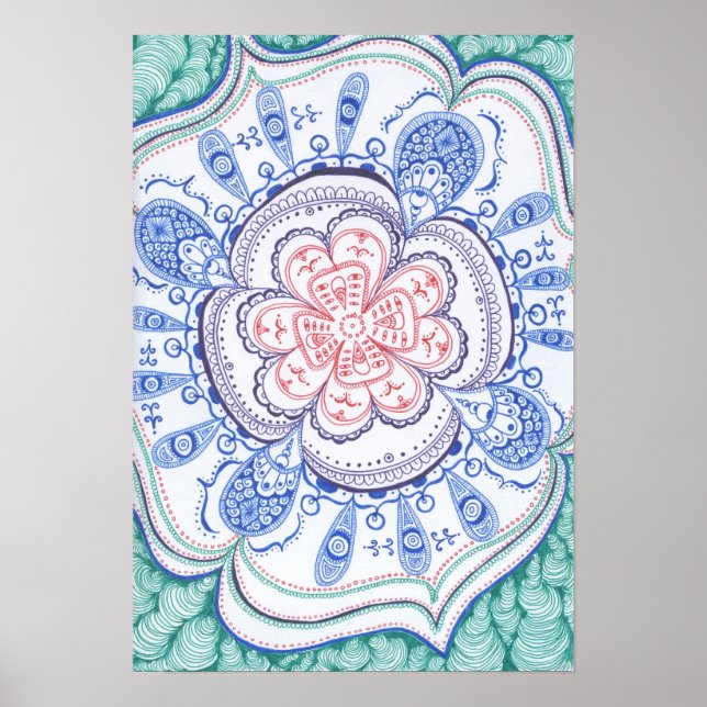 Póster Colorido Poster Mandala. (Frente)