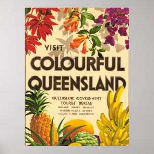 Póster Colorido Queensland, Australia