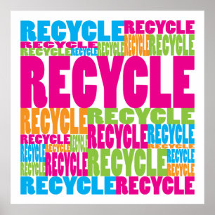 Póster Colorido recicle