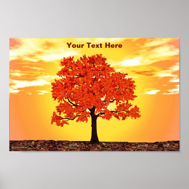 Póster Colorido roble matutino (Frente)