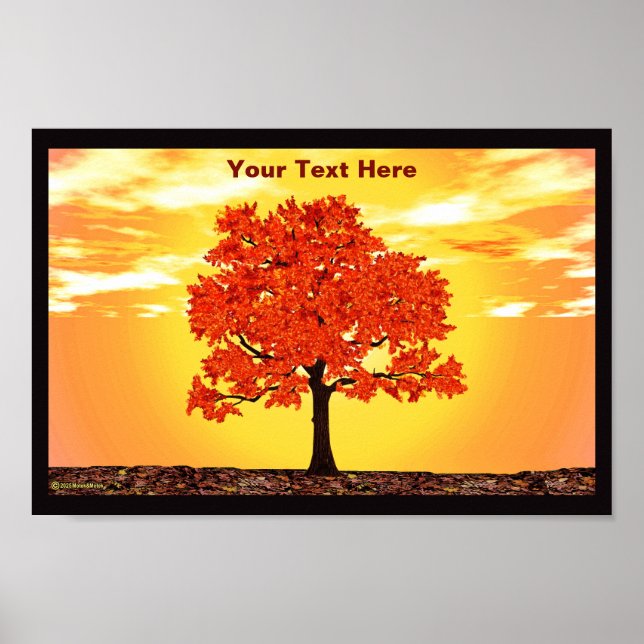 Póster Colorido roble matutino (Frente)