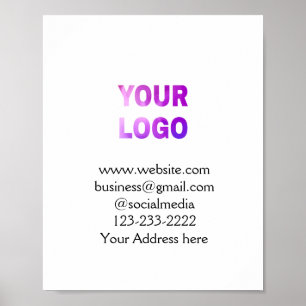 Póster Colorido simple agregue su logotipo nombre texto i