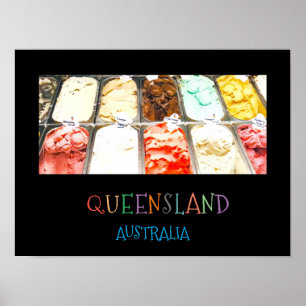 Póster Colorido sorbete Queensland Australia viajes impre