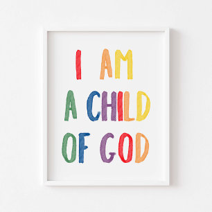 Póster Colorido soy hijo de Dios poster
