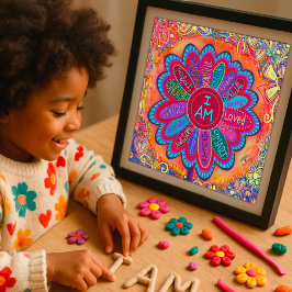 Póster Colorido soy un aula Inspiradora de flores