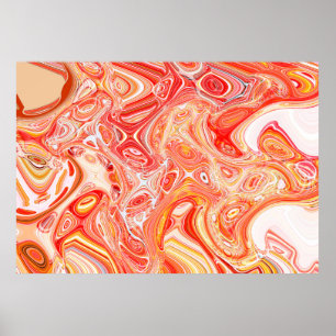 Póster Colorido trasfondo psicodélico hecho de interweavi