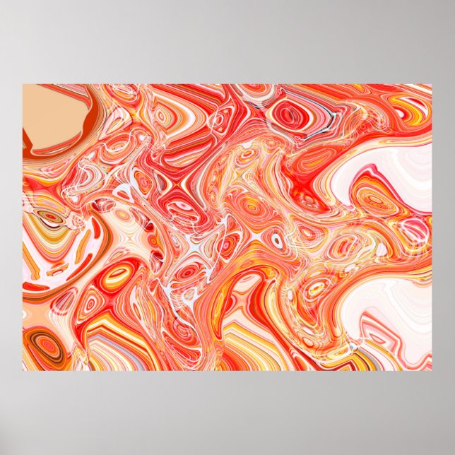 Póster Colorido trasfondo psicodélico hecho de interweavi (Frente)