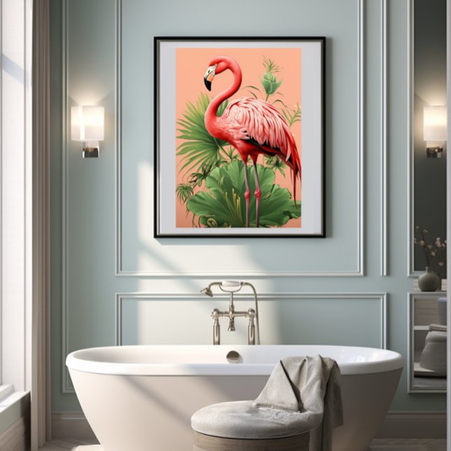 Póster Colorido 🌴 tropical 🦩 Paraíso de Flamingo (Subido por el creador)
