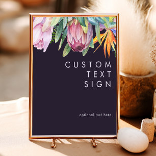 Póster Colorido tropical Personalizado de Tarjetas Púrp