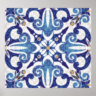 Póster Colorido turco: Patrón oriental vintage
