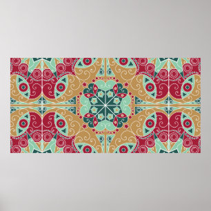 Póster Coloridos antecedentes étnicos. Arabesque vi