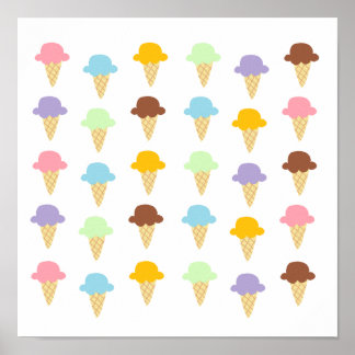 Póster Coloridos Helados