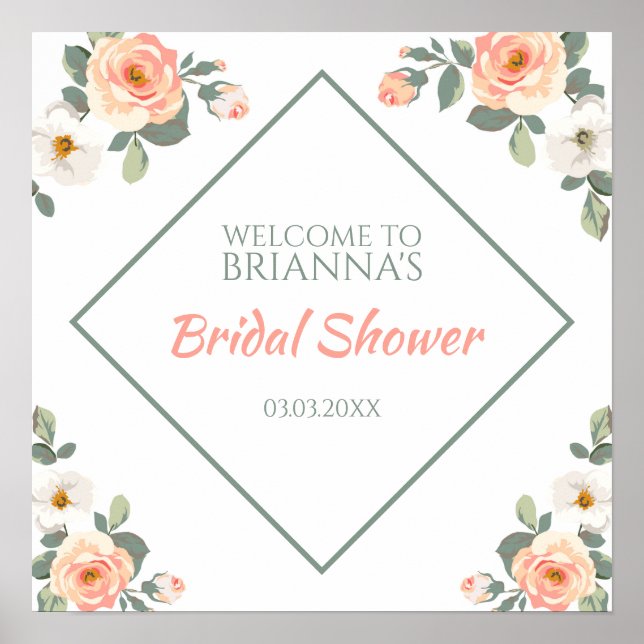 Póster Coloridos Rosas Pastel (Frente)