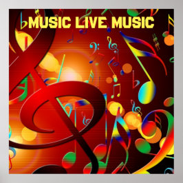 Póster Coloroso lema musical en vivo