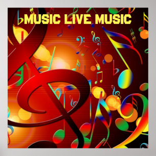 Póster Coloroso lema musical en vivo