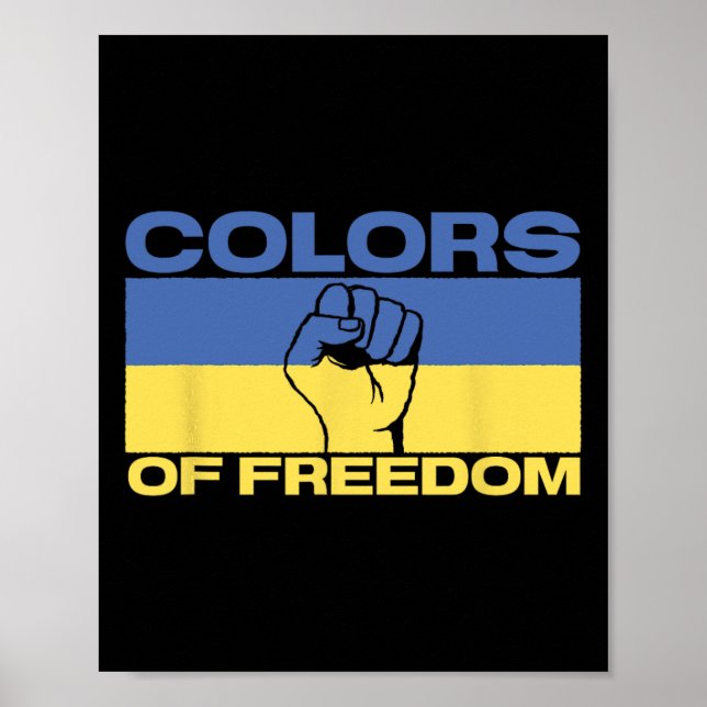 Póster Colors Of Freedom Ukraine Flag  (Frente)