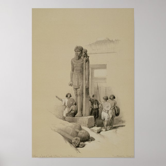 Póster Coloso frente al Templo de Wady Sabona (Frente)