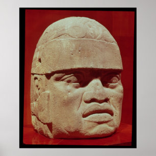 Póster Colossal head, Olmec