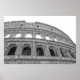 Póster Colosseo blanco y negro