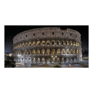 Póster Colosseo completo Roma - Italia