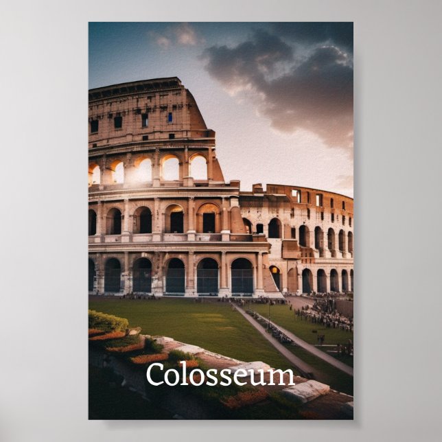 Póster Colosseo: La majestuosa maravilla de Roma (Frente)