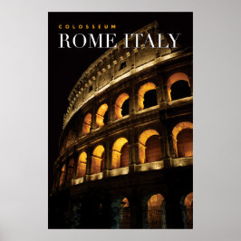 Póster colosseo roma italia