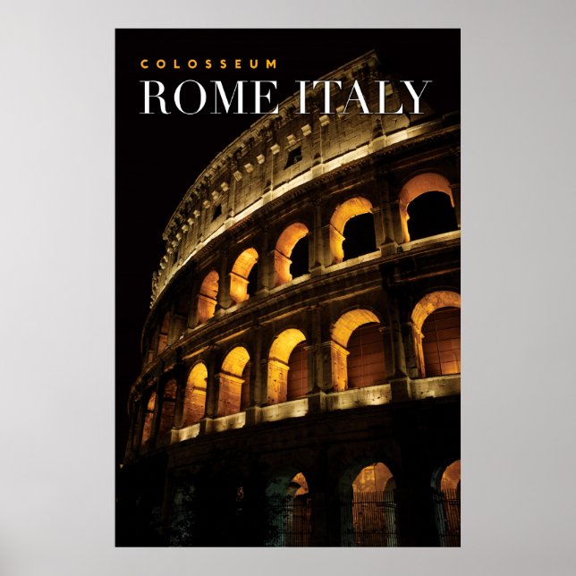 Póster colosseo roma italia (Frente)
