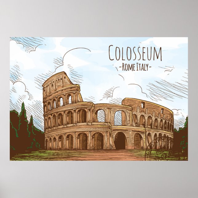 Póster Colosseo Roma Italia (Frente)