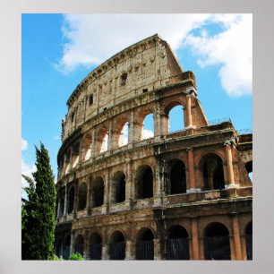 Póster Colosseum romano en Roma, Italia