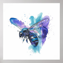 Póster Colourful cat watercolor artwork