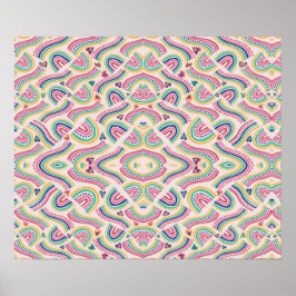 Póster colourful poster design features a vibrant rainbow