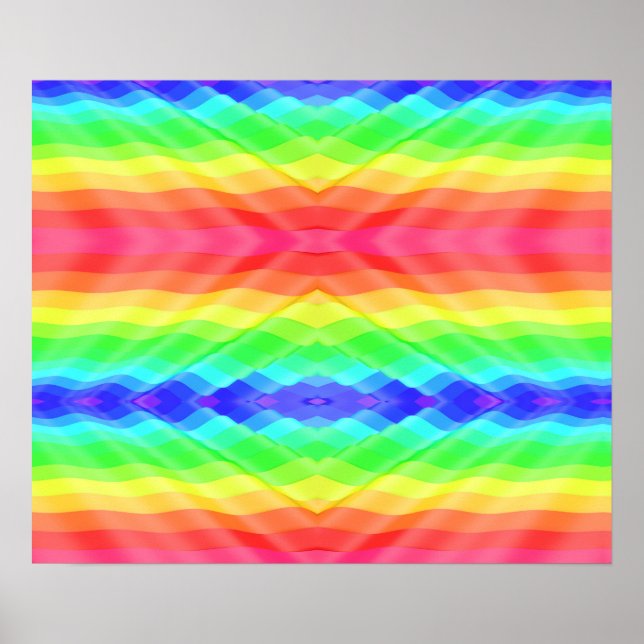 Póster colourful poster design features a vibrant rainbow (Frente)