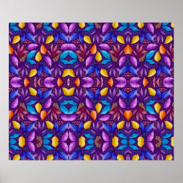 Póster colourful poster design features a vibrant rainbow