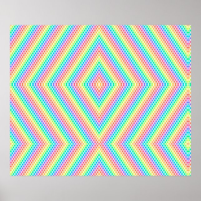 Póster colourful poster design features a vibrant rainbow (Frente)