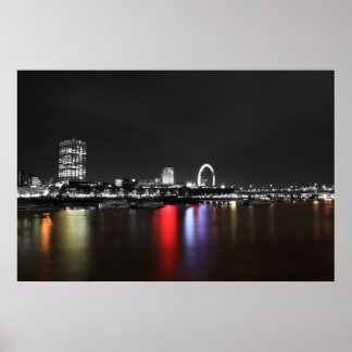 Póster Colplantes de línea de horizonte de Londres