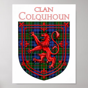 Póster Colquhoun Tartan Scottish Plaid Lion Rampant