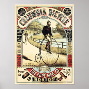 Póster COLUMBIA BICICYCLE Poster del ciclo de la cosecha