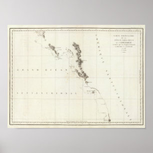 Póster Columbia Británica, Washington y Oregón