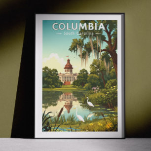 Póster Columbia Carolina del Sur antigua
