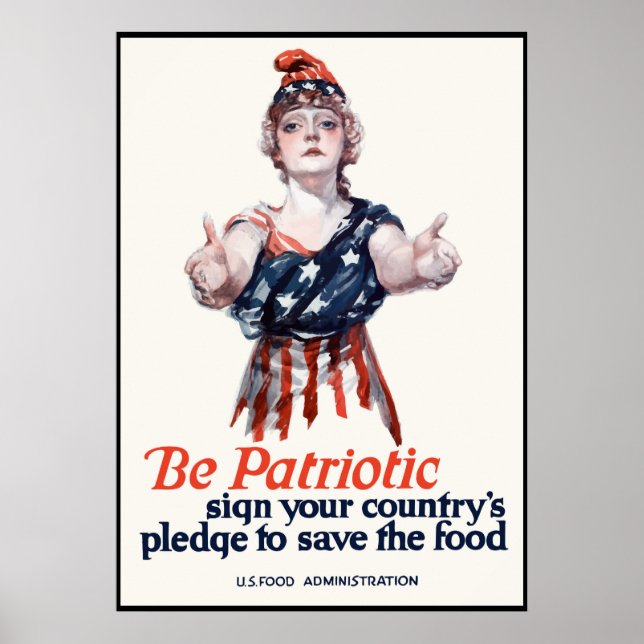 Póster Columbia Invites You To Save Food -- Border (Frente)