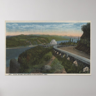 Póster Columbia River, Oregon - Vista House