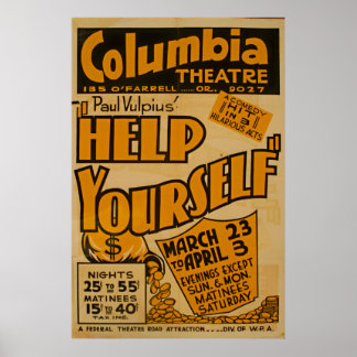 Póster Columbia Theatre Vintage Poster