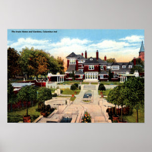 Póster Columbus Indiana El Hogar Familiar Irwin