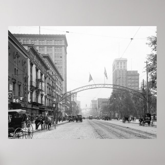 Póster Columbus, Ohio - High Street 1910 (Frente)